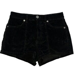 Free People Black Corduroy Shorts Women’s Size 24 Bohemian Boho Stretch Festival